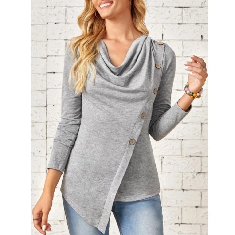 Boho black button detail blouse - Picture 3 of 14